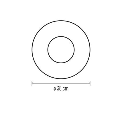 LED Коледна декорация 20xLED/2xAA ⌀ 38см