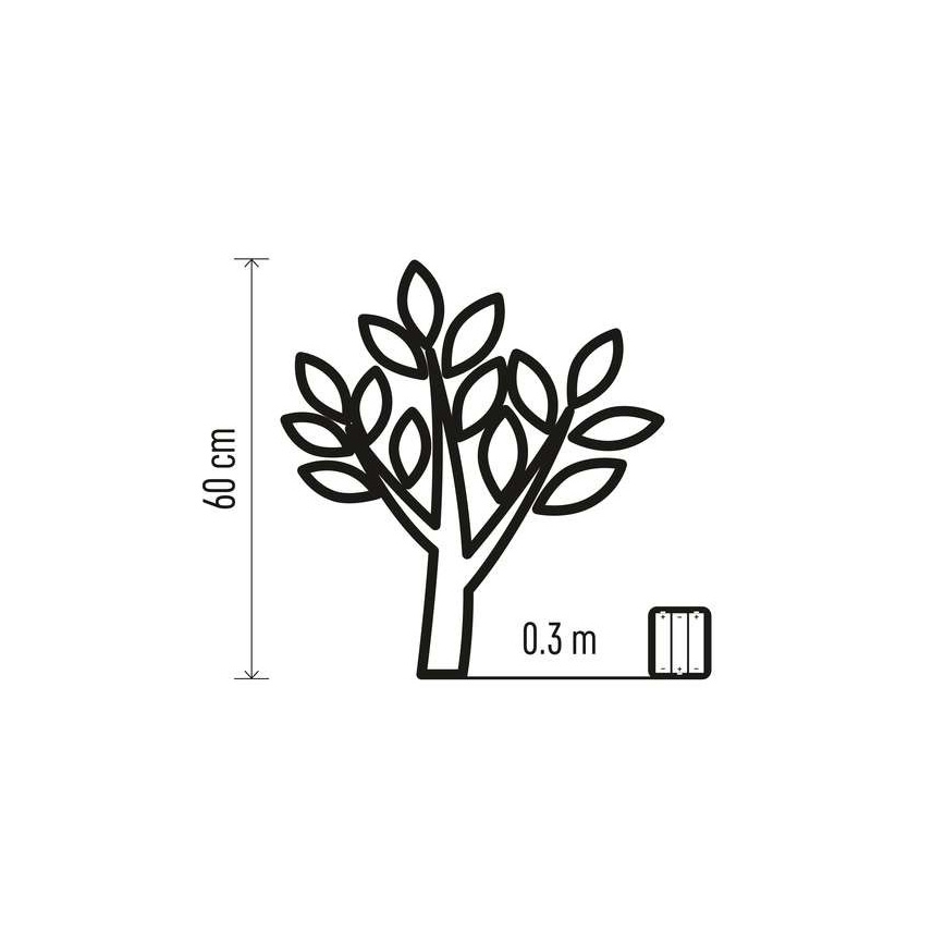 LED Коледна декорация 24xLED/3xAA