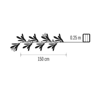 LED Коледна декорация 25xLED/3xAA