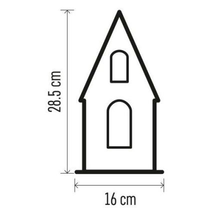 LED Коледна декорация 3xLED/2xAA бежова