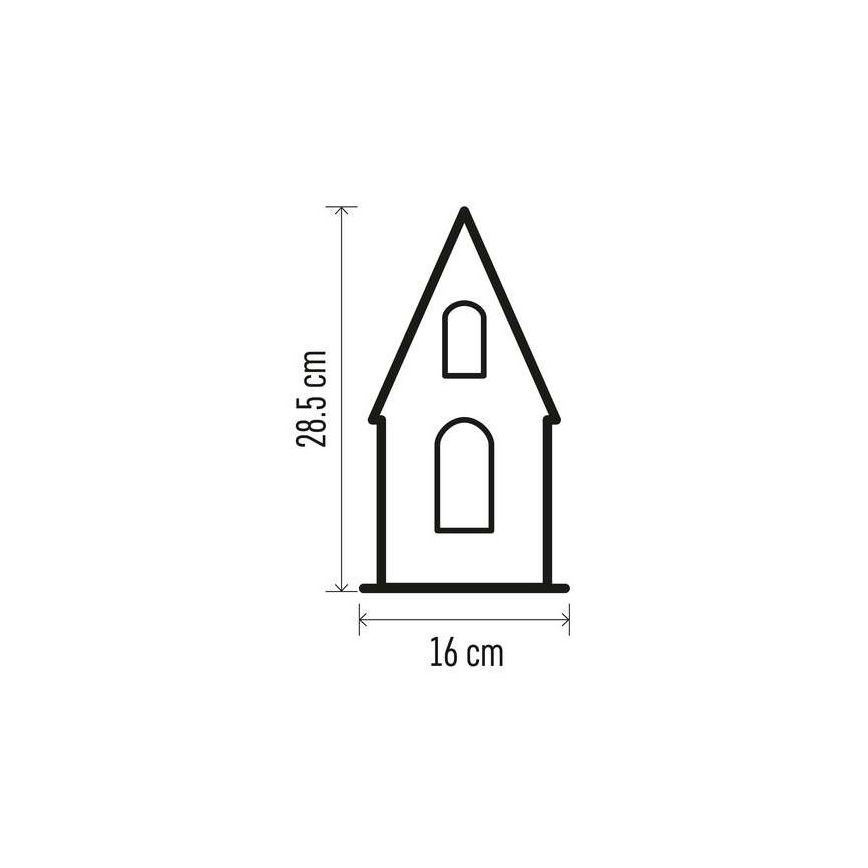 LED Коледна декорация 3xLED/2xAA бежова