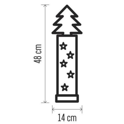 LED Коледна декорация 5xLED/2xAA елха