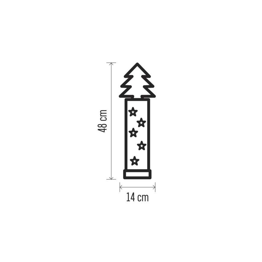 LED Коледна декорация 5xLED/2xAA елха