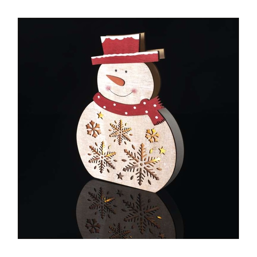 LED Коледна декорация 5xLED/2xAA снежен човек