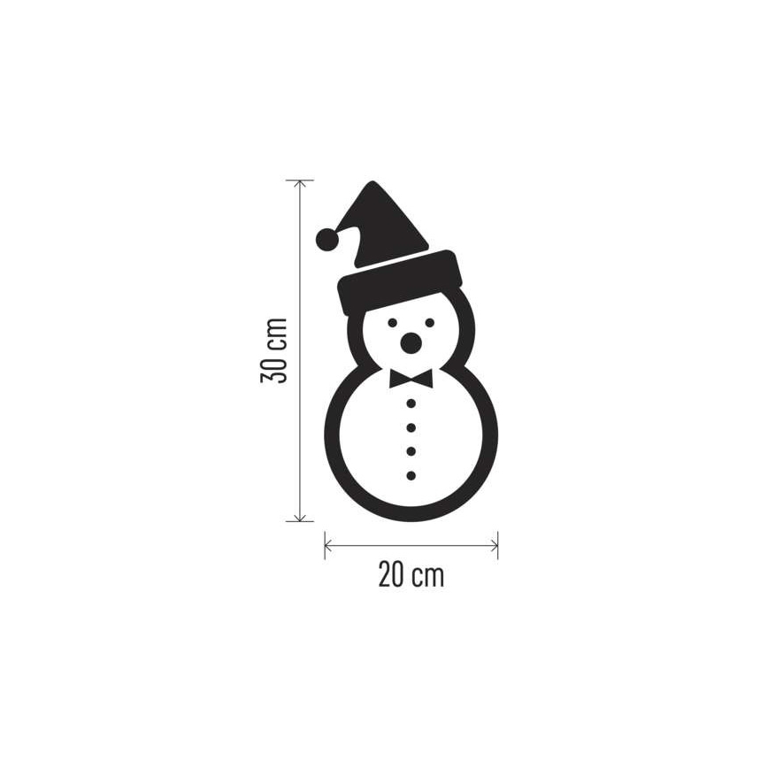 LED Коледна декорация 5xLED/2xAA снежен човек