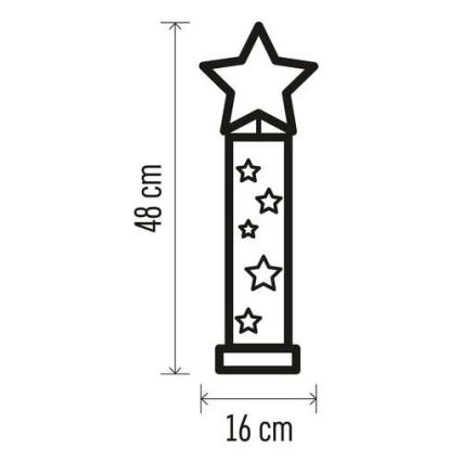LED Коледна декорация 5xLED/2xAA звезда