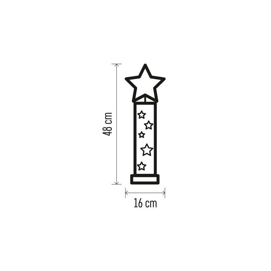 LED Коледна декорация 5xLED/2xAA звезда