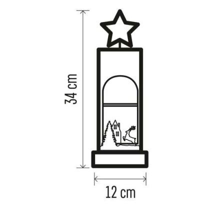 LED Коледна декорация 5xLED/2xAA звезда