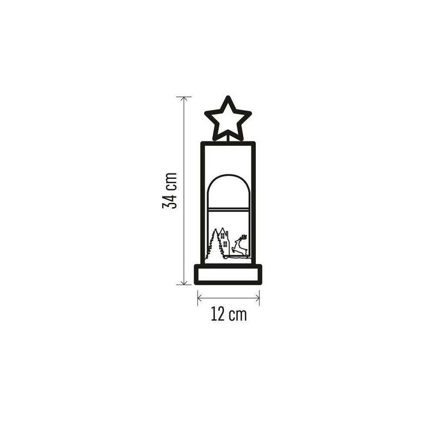 LED Коледна декорация 5xLED/2xAA звезда