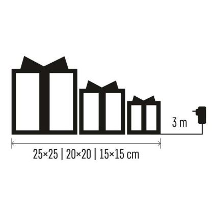 LED Коледна декорация 72xLED/1,35W/230V златиста