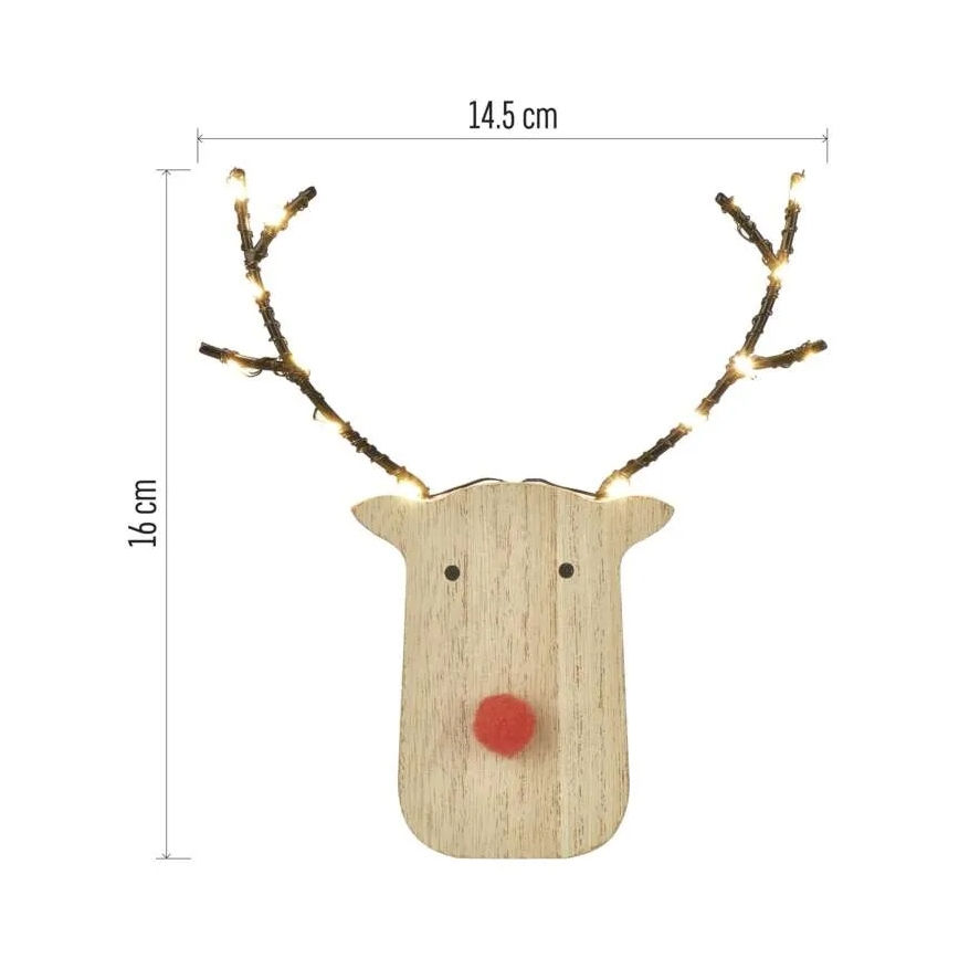LED Коледна декорация 8xLED/2xAAA елен