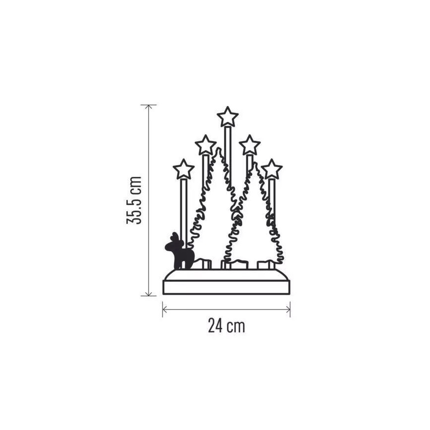 LED Коледна декорация LED/2xAA топло бяла