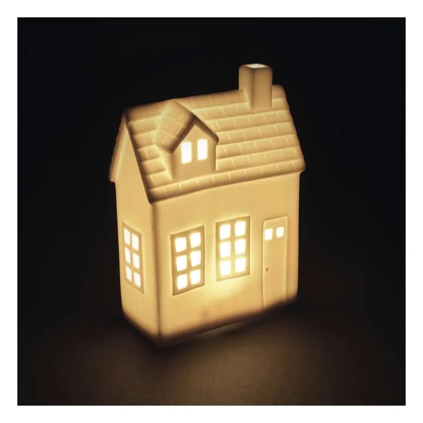 LED коледна декорация LED/CR2032 къщичка