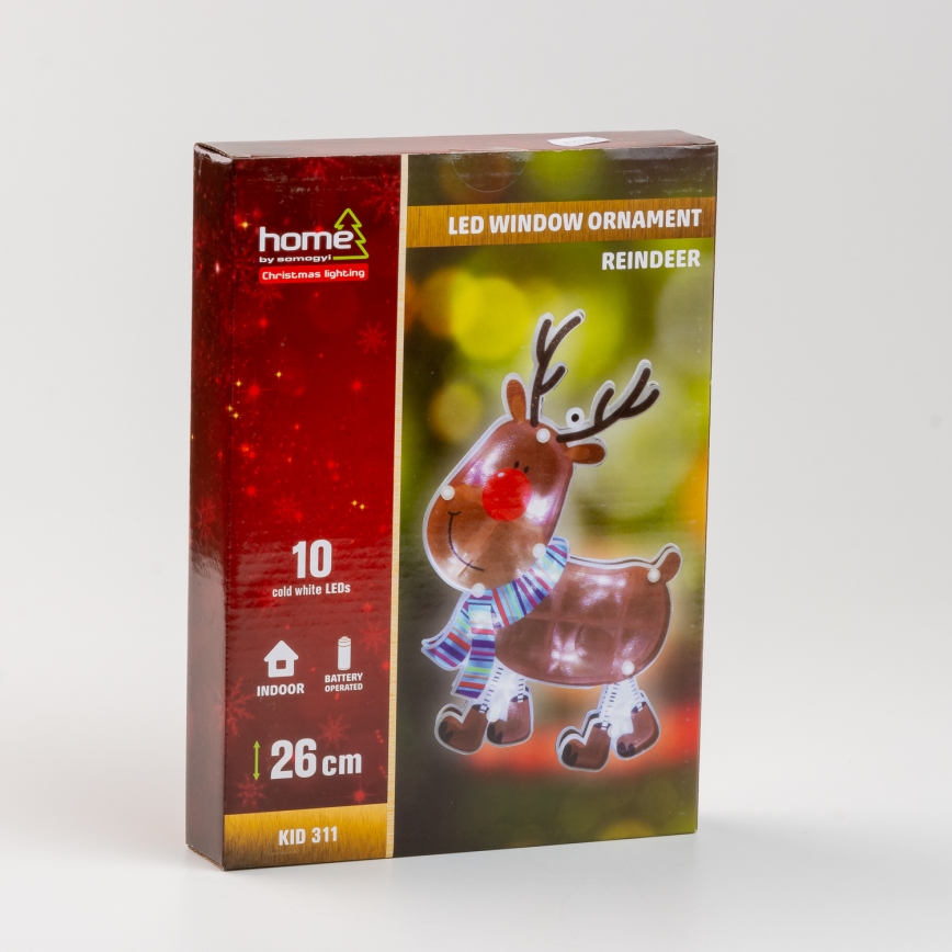 LED Коледна декорация за прозорец 10xLED/3xAAA