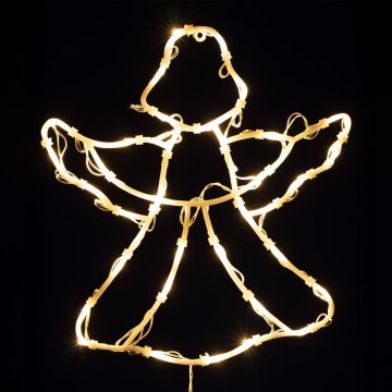 LED коледна декорация за прозорец 35xLED/230V IP44 ангел, топла бяла светлина