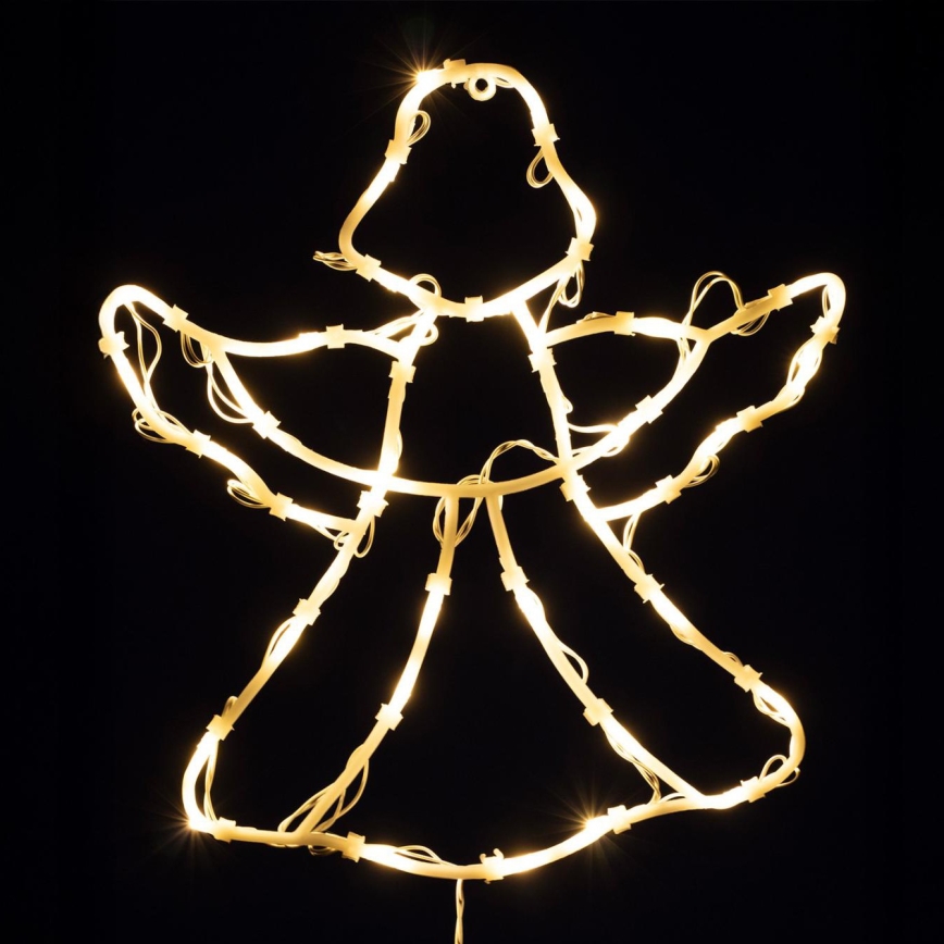 LED коледна декорация за прозорец 35xLED/230V IP44 ангел, топла бяла светлина