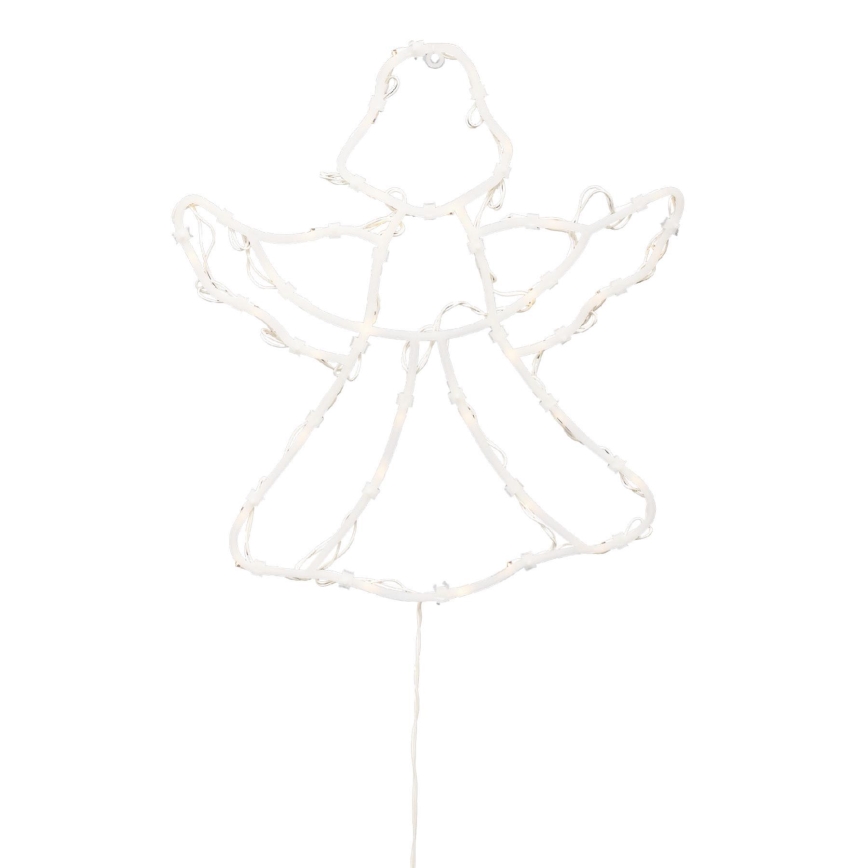 LED коледна декорация за прозорец 35xLED/230V IP44 ангел, топла бяла светлина