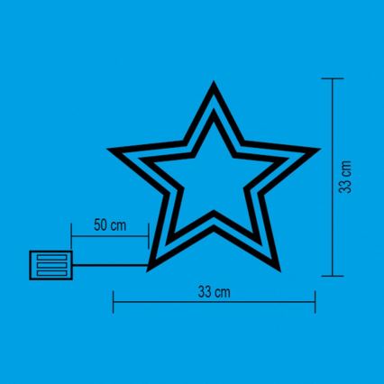 LED Коледна декорация за прозорец 35xLED/3xAA топло бяла