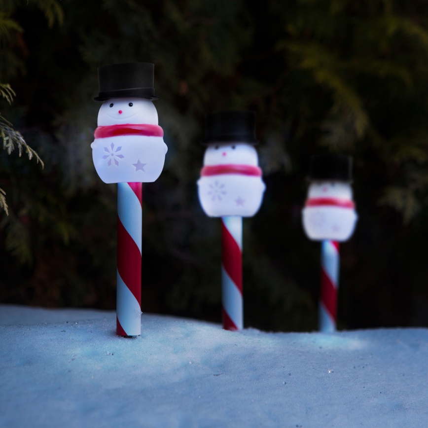 LED Коледна соларна лампа LED/1,2V IP44 снежен човек 200 mAh