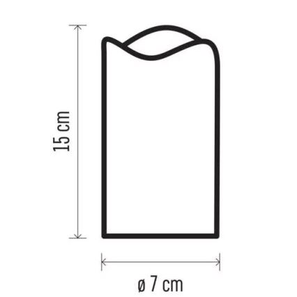 LED Коледна свещ LED/3xAAA снежинки студено бяла