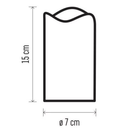 LED Коледна свещ LED/3xAAA звезди топло бяла