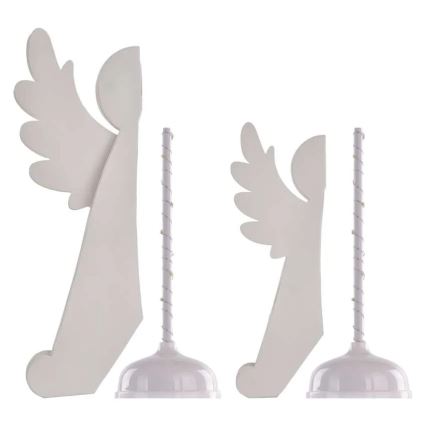 LED Коледна украса 20xLED/6xAA ангели