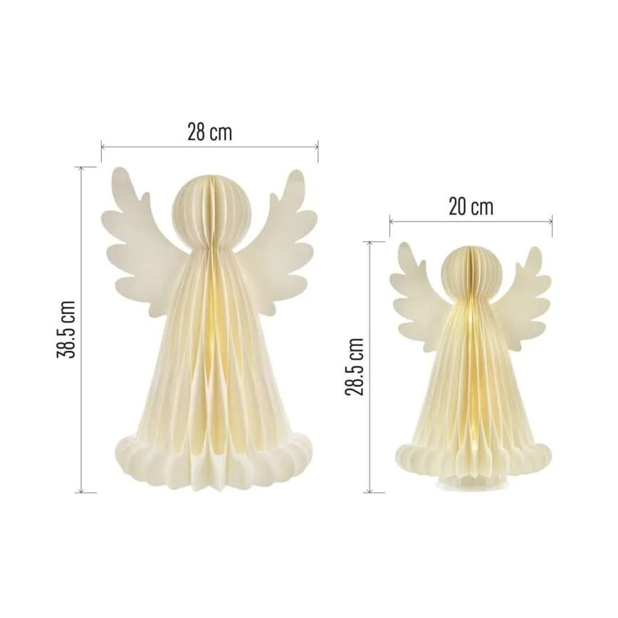 LED Коледна украса 20xLED/6xAA ангели