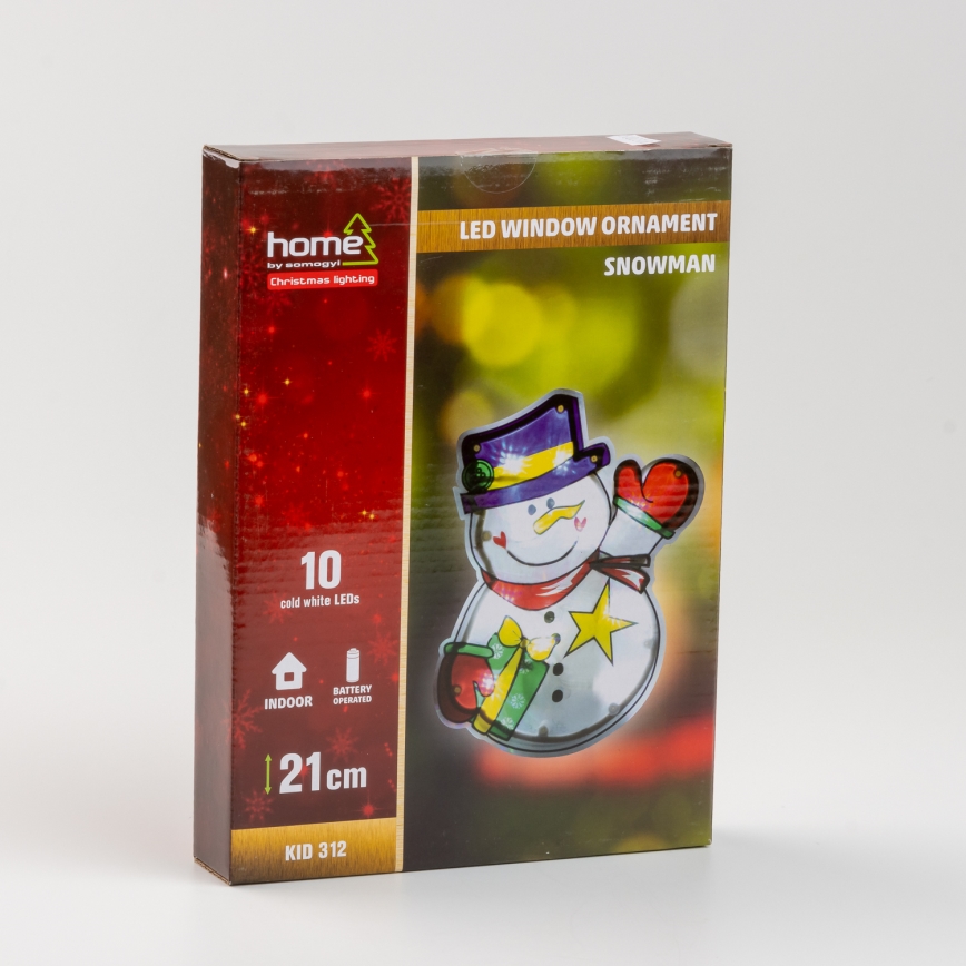 LED коледна украса за прозорец 10xLED/3xAAA
