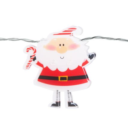 LED Коледна верига 10xLED/2xAA 1,35 m топла бяла santa