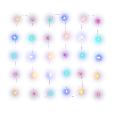 LED коледна верига 30xLED/2xAA 3,3m многоцветна
