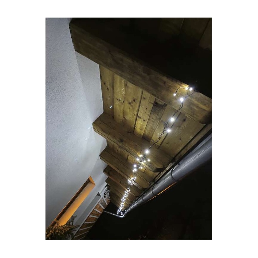 LED коледна външна гирлянда 120xLED/17m IP44 студено бяло