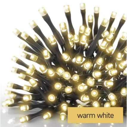 LED коледна външна гирлянда 120xLED/3xAA 8,9m IP44 топла бяла