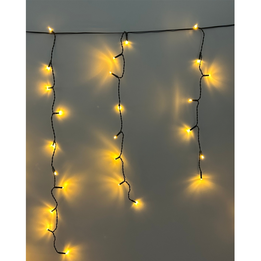 LED коледна външна гирлянда 200xLED/230V 7,6 m IP44 черна