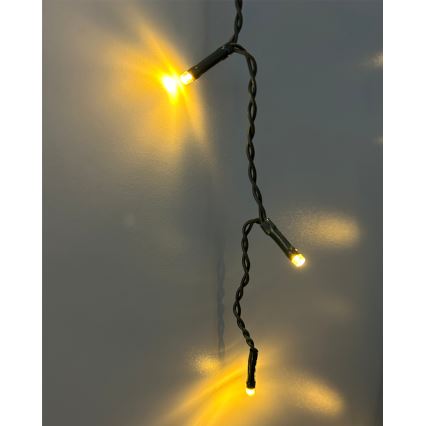 LED коледна външна гирлянда 200xLED/230V 7,6 m IP44 черна