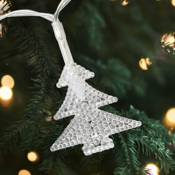 LED коледна външна гирлянда 20xLED/2xAA 2,2 м IP44 многоцветни елхички