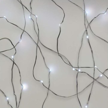LED коледна външна гирлянда 40xLED/9m IP44 студено бяла