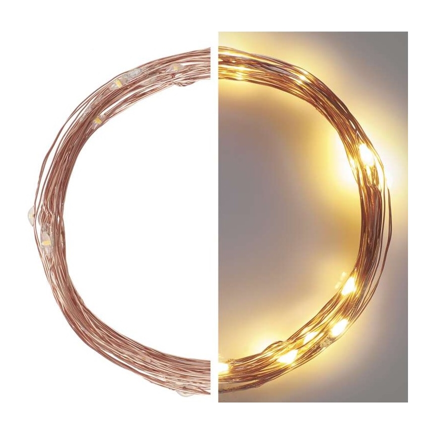 LED коледна външна гирлянда 40xLED/9m IP44 топла бяла