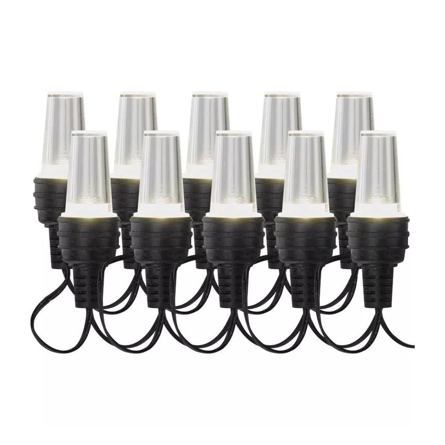 LED Коледна външна верига 10xLED/9,5 m IP44 студено бяло
