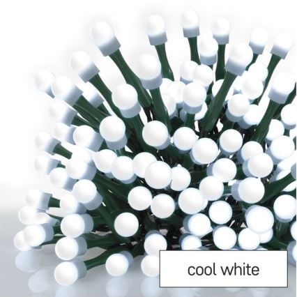 LED коледна външна верига 80xLED/13m IP44 студено бяло