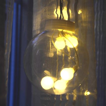 LED Коледна завеса WISH BALLS 108xLED/8 функции 4,5 м топло бяло