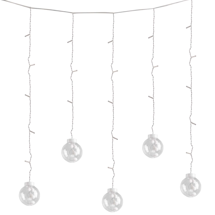 LED Коледна завеса WISH BALLS 108xLED/8 функции 4,5 м топло бяло