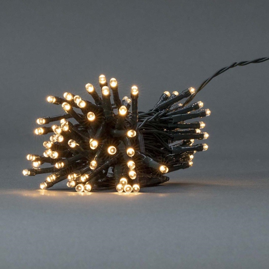 LED Коледни екстериорни лампички 48xLED/7 функции/3xAA 4,1м IP44 топло бели