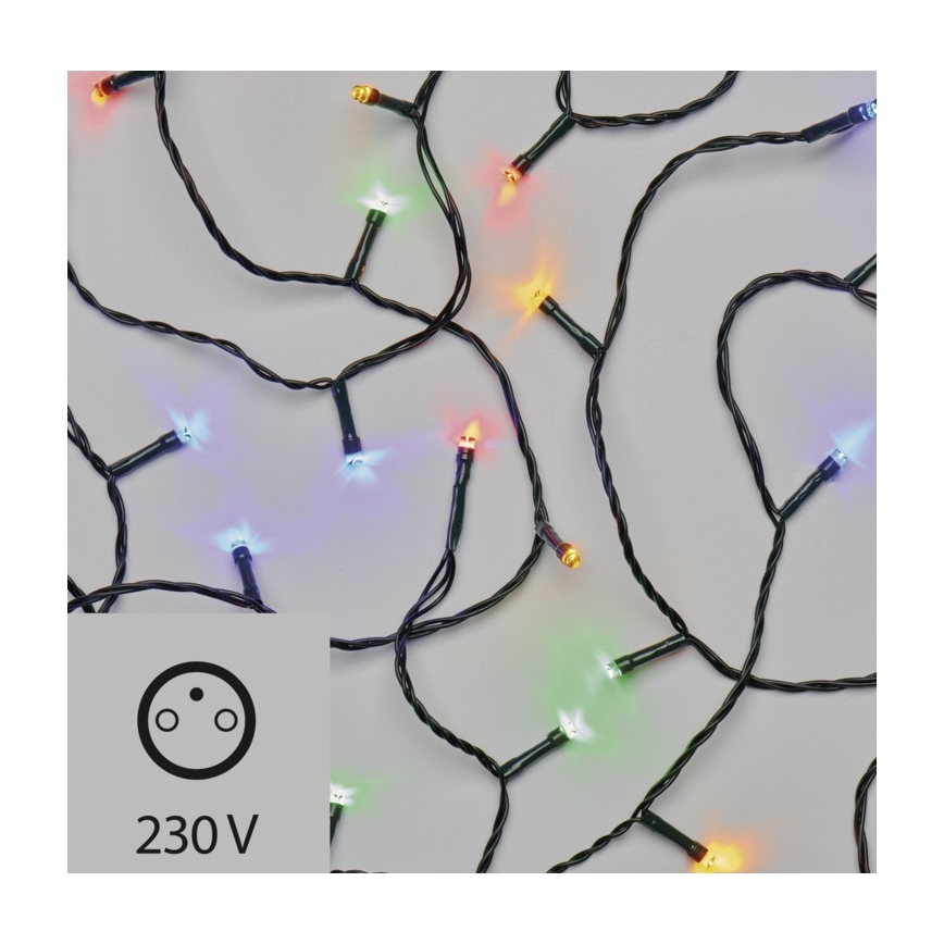 LED Коледни лампички 100xLED 6,5м шарени