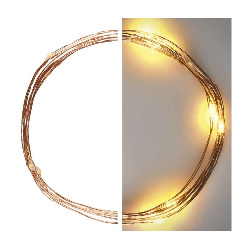 LED Коледни лампички 20xLED/2,4м топло бяло