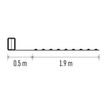 LED Коледни лампички 20xLED/2xAA 2,4m многоцветен