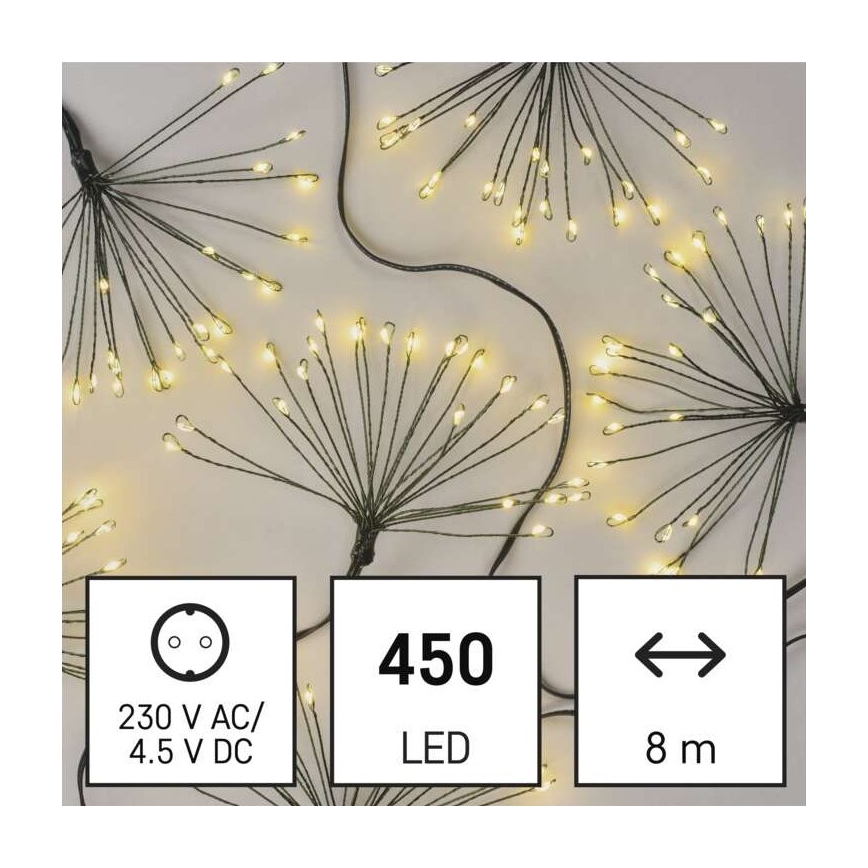 LED Коледни лампички 450xLED/11м топло бяло