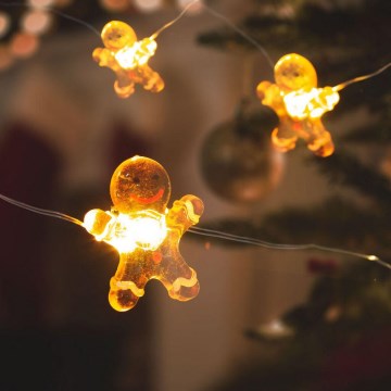 LED Коледни лампички 10xLED/2xAA 1,2м топло бели