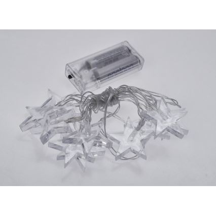 LED Коледни лампички 10xLED/2xAA 2,5м топло бели