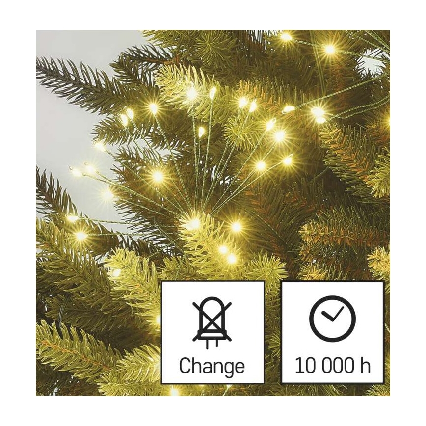 LED Коледни лампички 150xLED/5,35м топло бяло
