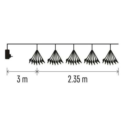 LED Коледни лампички 150xLED/5,35м топло бяло